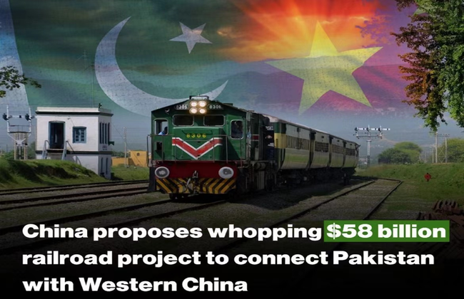 China proposes whopping $58 billion railroad project to connect Pakistan with Western China